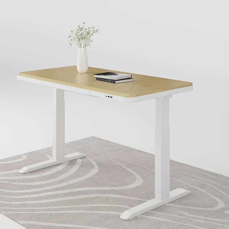 Customize Wooden Sit-stand Lifting Motorized Dual Motor Standing Electric Height Adjustable Desk