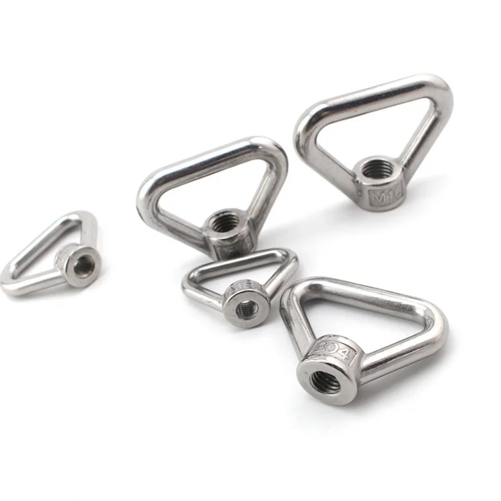 High Quality Stainless Steel Marine Lifting Eye Nut Ring Nut Thread Triangle rings