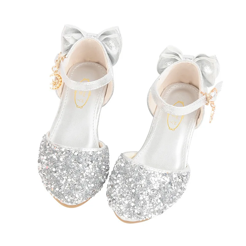 MQATZ Girls  shoes baby Sequined  Bow Princess Shoes Non-slip Soft Sole Dance Shoes Wholesale F51