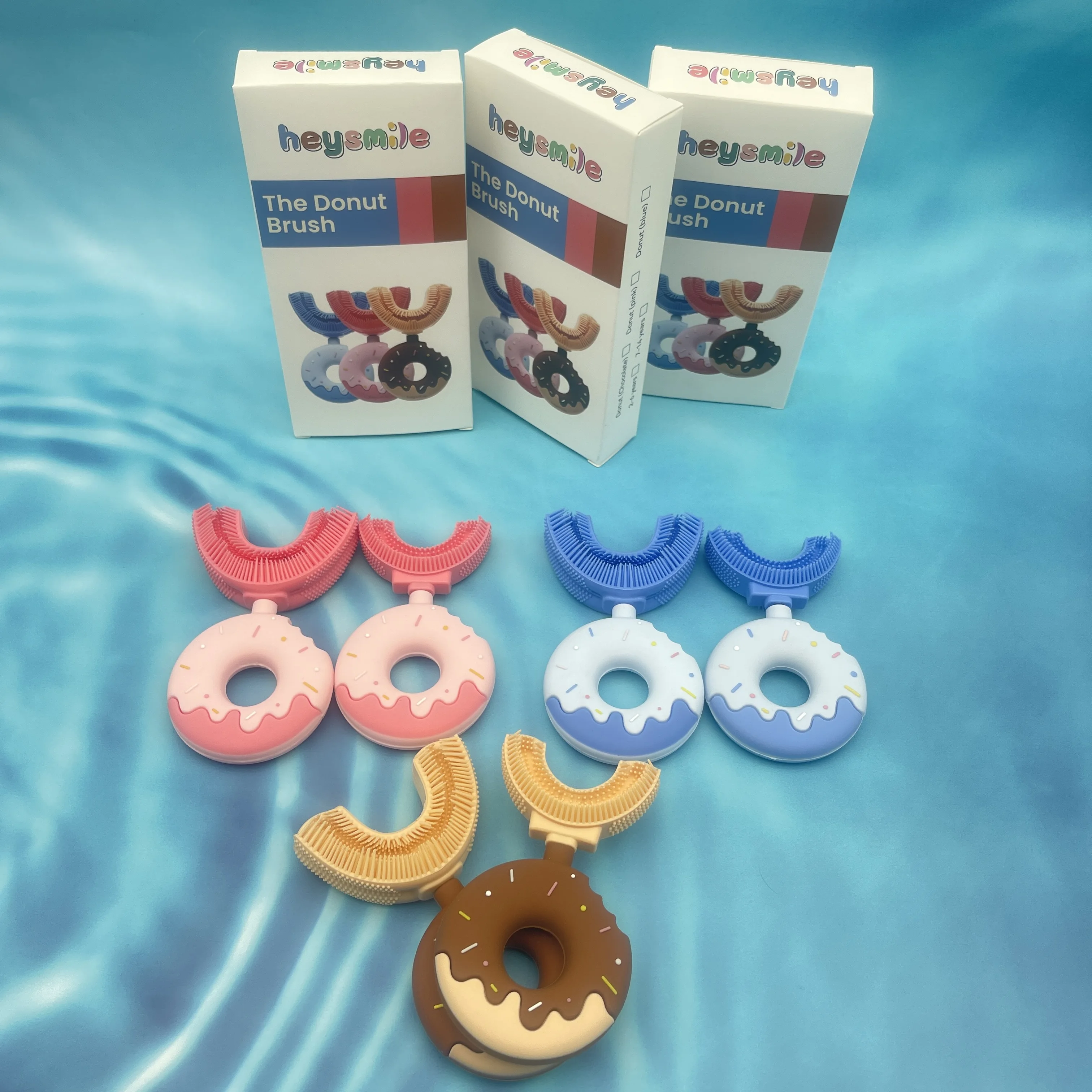 Hot Selling Food-Grade Silicone Toothbrush Head 360 Degree Cleansing U-Shaped Brush with Soft Bristles for Children at Home