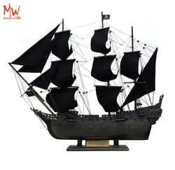 Подарок на день отца и коллекция, ручная работа, Черная жемчужина, пират Карибского моря, летающий голландец, модель корабля, Античный Декор