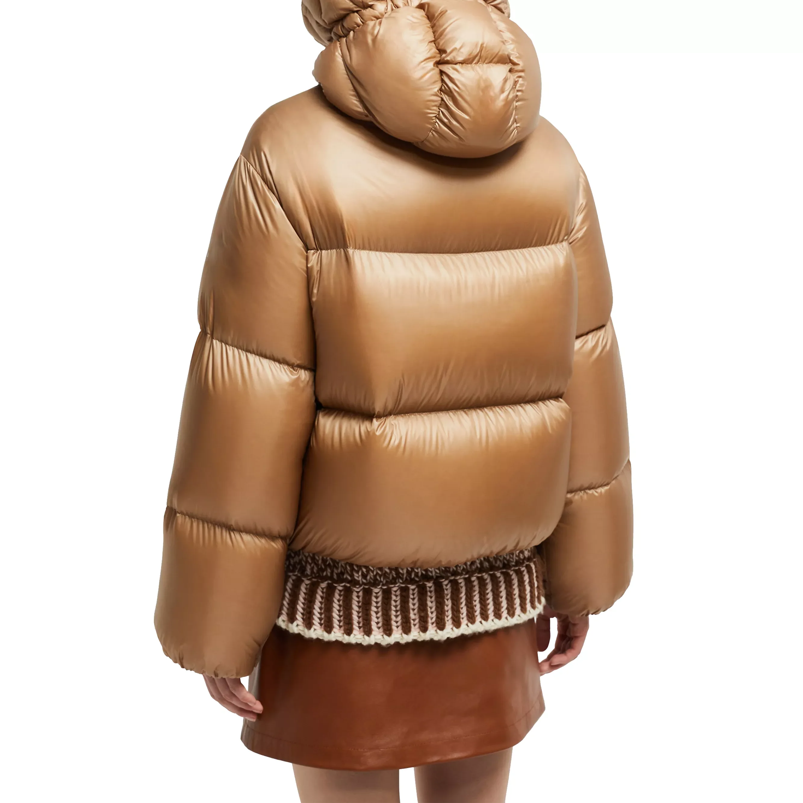 Manufacturer 2-in-1 Down Filled Zipper Elasticized Hood With Drawstring Tie Puffer Blank Down Jackets Outerwear Coats Women