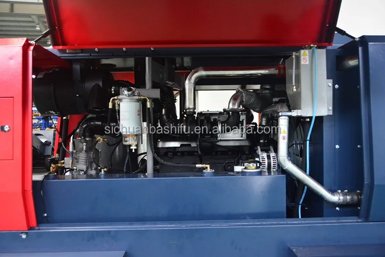 Diesel screw air compressor for water well  drilling machine mining 550cfm 16bar