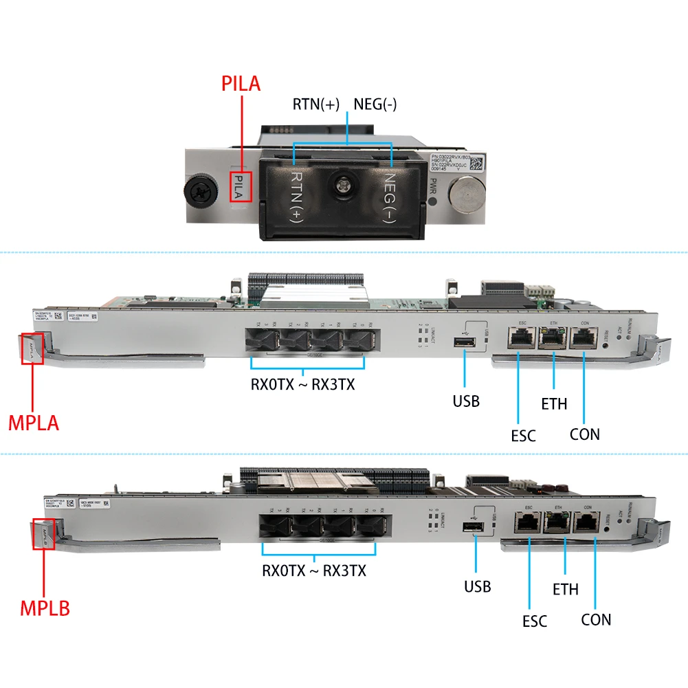 16 Ports GPHF Interface Board PON GPON Card with SFP Modules C++ C+  OLT MA5800-X7