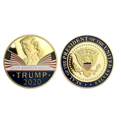 
gold coin craft US President Trump 2020 speech crafts metal commemorative coin 