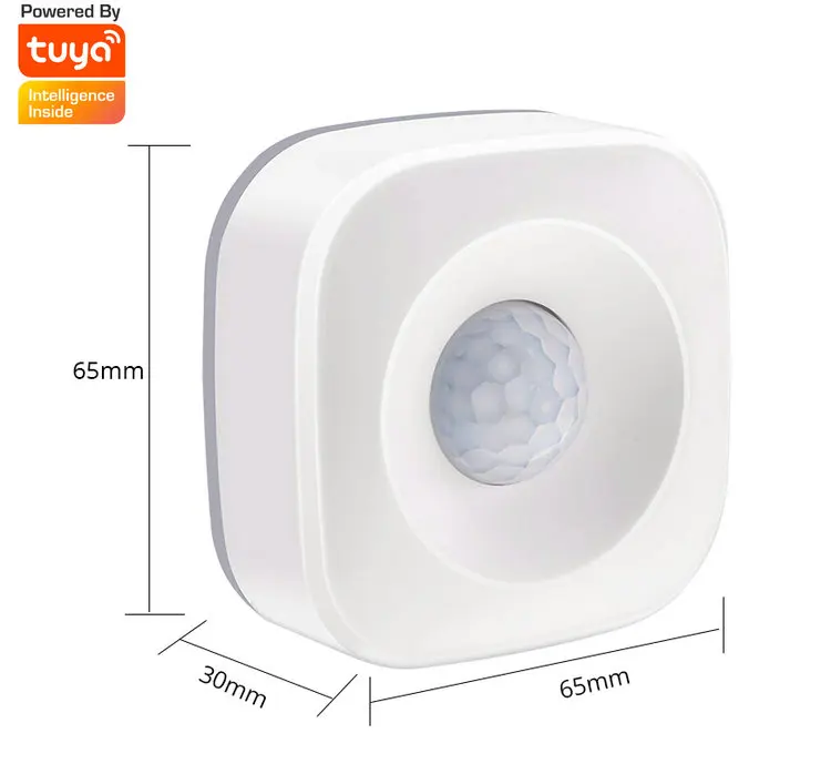 Tuya smart Motion Sensor Wireless Wifi Controlled Battery Powered Pir Motion Sensor for Smart Home Alarm Systems
