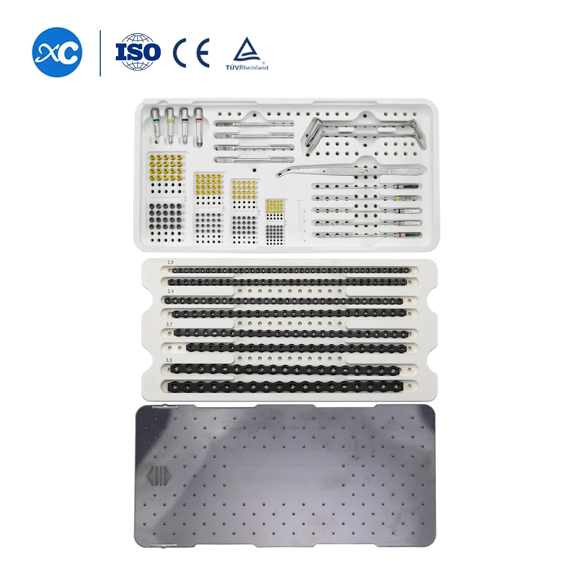 XC Medico High Quality PPSU Sterile Box Veterinary Orthopedic AO ALPS Locking Plates Instruments Set