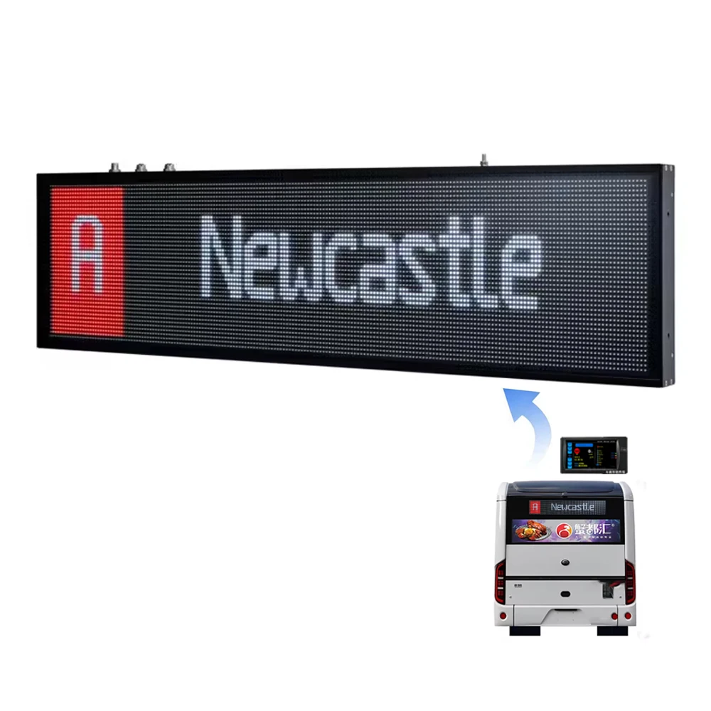 Bus Station Broadcaster Led Display Front Rear Side Internal Message Screen Gps Tracker Wireless Control Route Destination Board