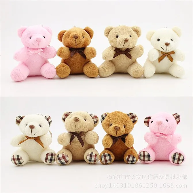 Wholesale small size plush toy pendant stuffed plush animal teddy bear doll key chain gift toy
