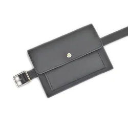 2022 New Double Layer Wide Waist Bag Belt Pin Buckle PU Faux Leather Belt Women Belt With Bag