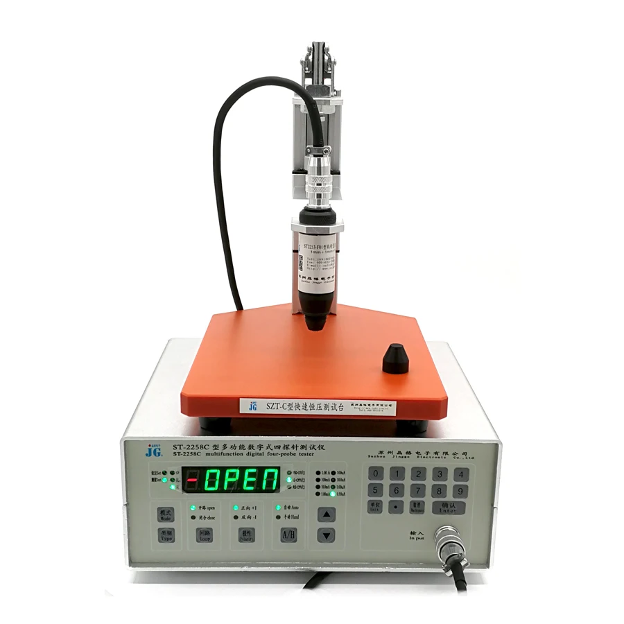 single crystal silicon square resistance tester four probe resistivity meter