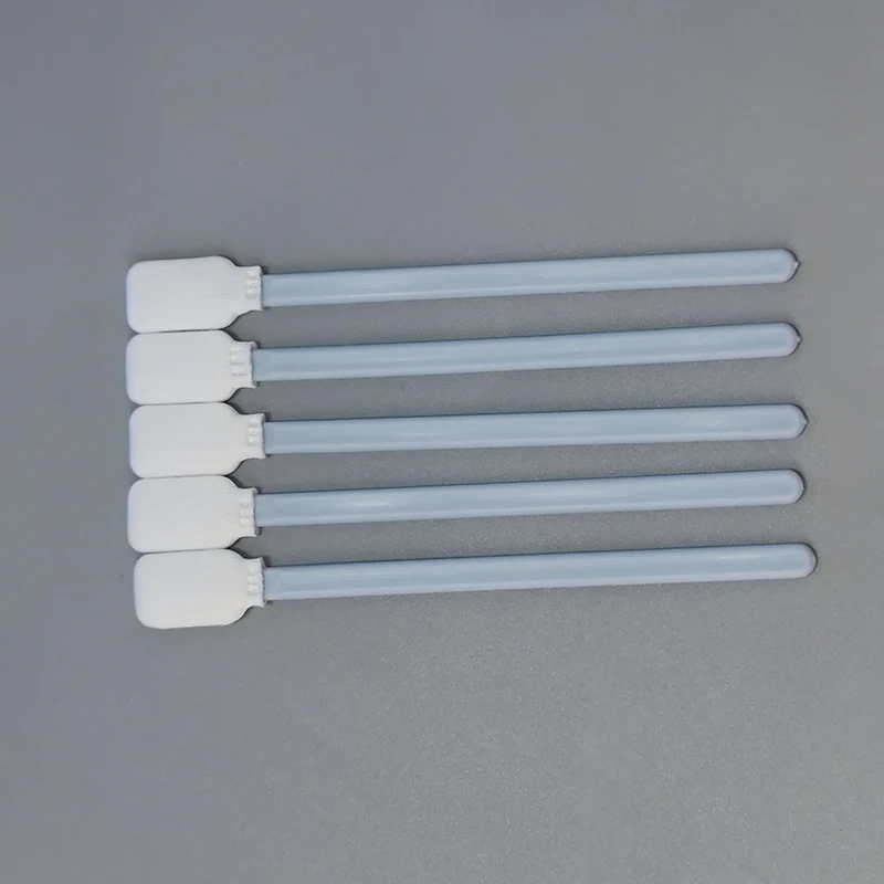 Lint-free Dust Removal Cotton Polyester Cotton Swab Wide Head PP Orange Handle Clean Room Dust Cleaning