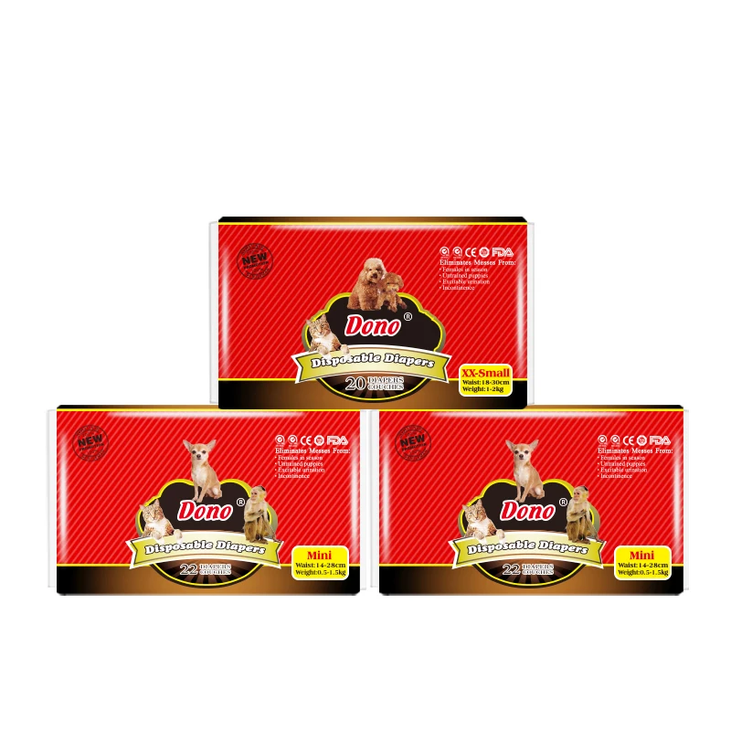 DONO High Quality Male Dog Soft Disposable Dog Diapers Super Absorbent Diapers 12 PCS/Bag Dog Diapers