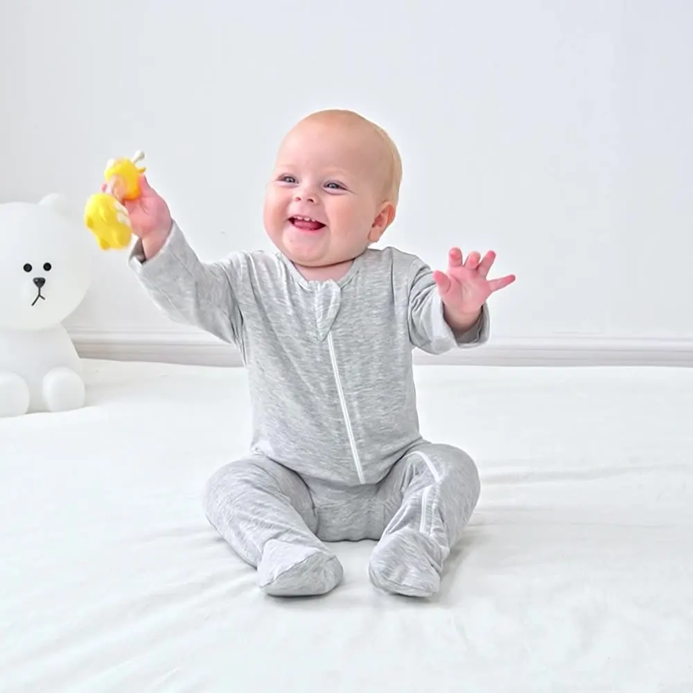 Factory Price Knitted United States Bamboo Baby Romper Zipper