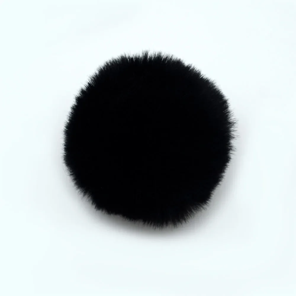 Custom size faux fur pompoms handmade faux rabbit fur ball fluffy plush fur pom poms for diy hats cloth decoration