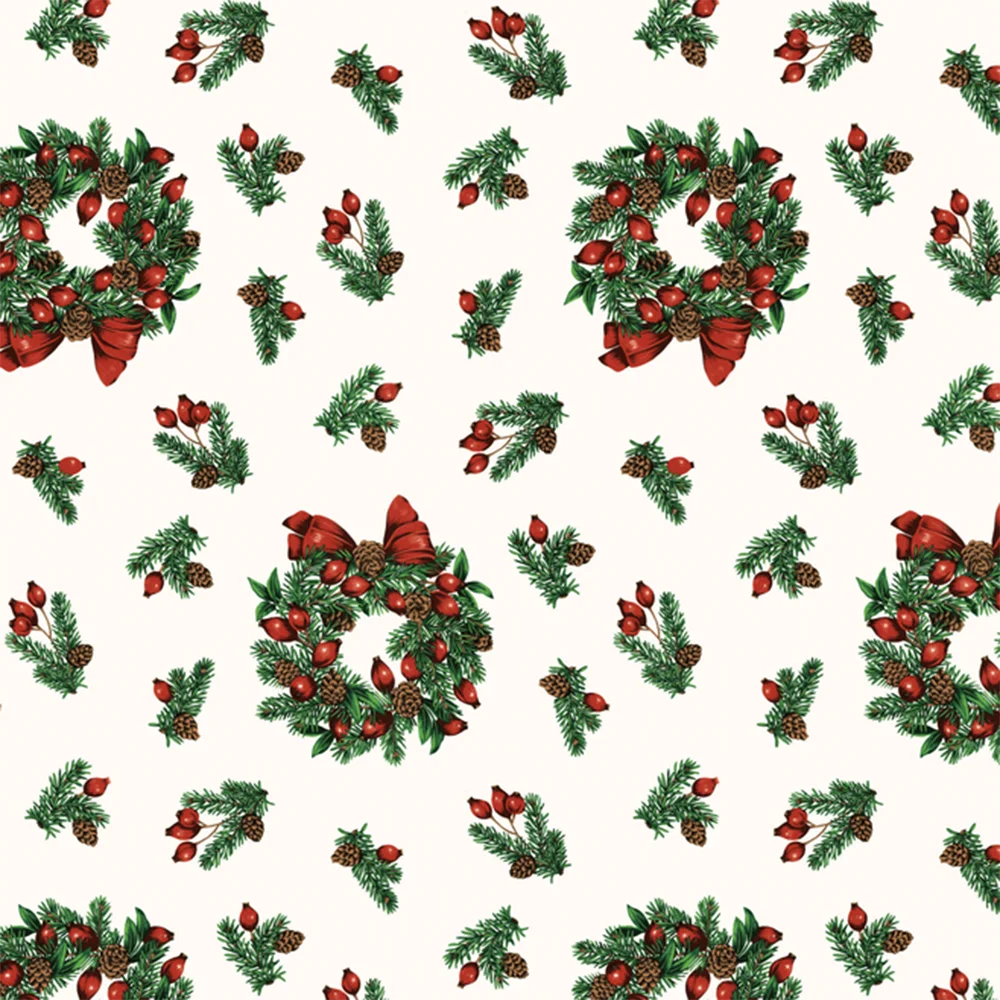 Nut-patterned Tablecloth for Christmas Banquets