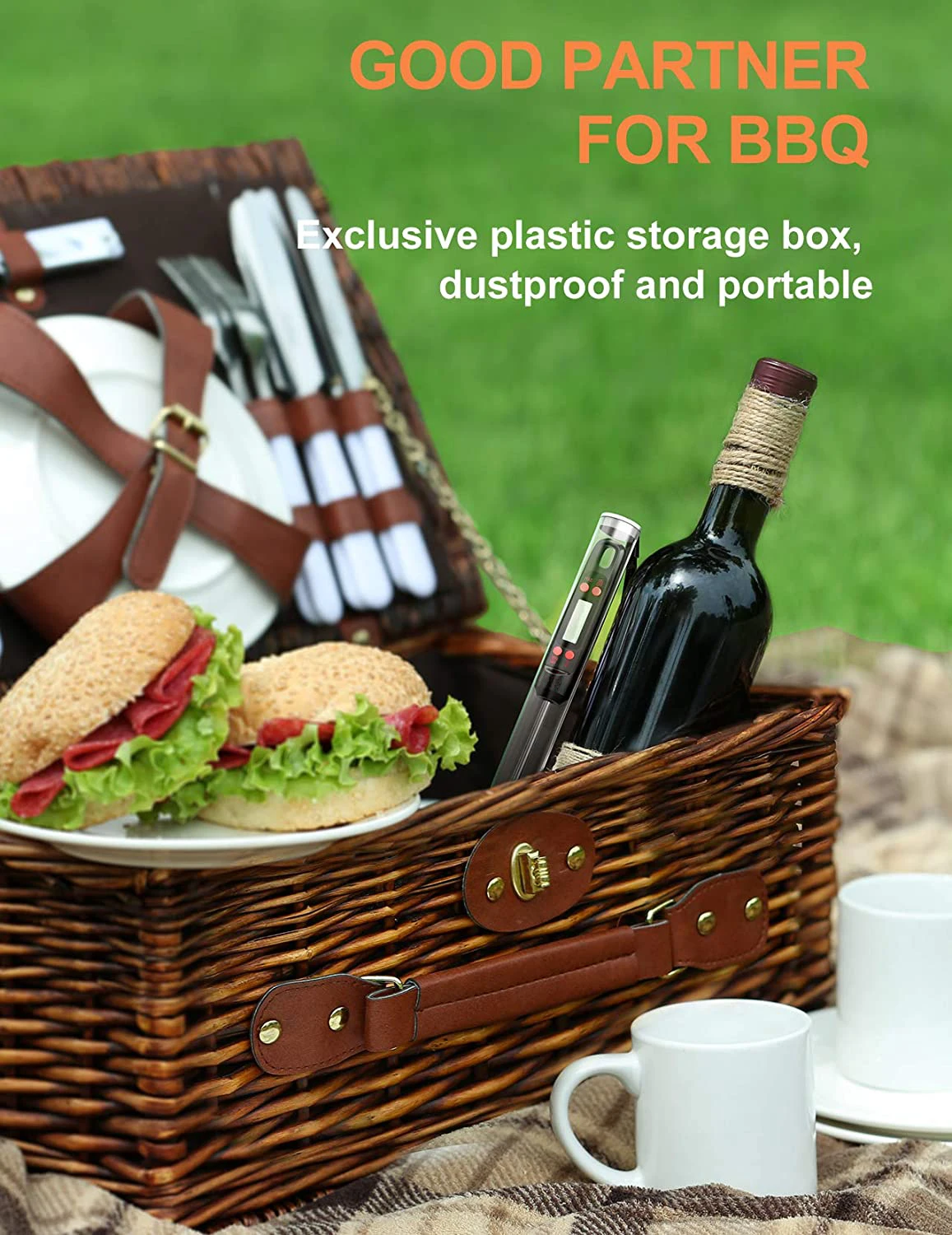 Kitchen Oil Meat Thermometer Cooking Kitchen LCD Display Instant Read Thermometer