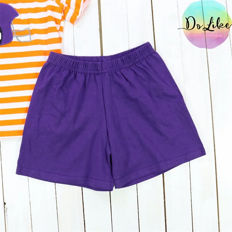 2024 New updated baby clothing outfits short sleeve orange baseball pattern sets competitive price little girls clothes