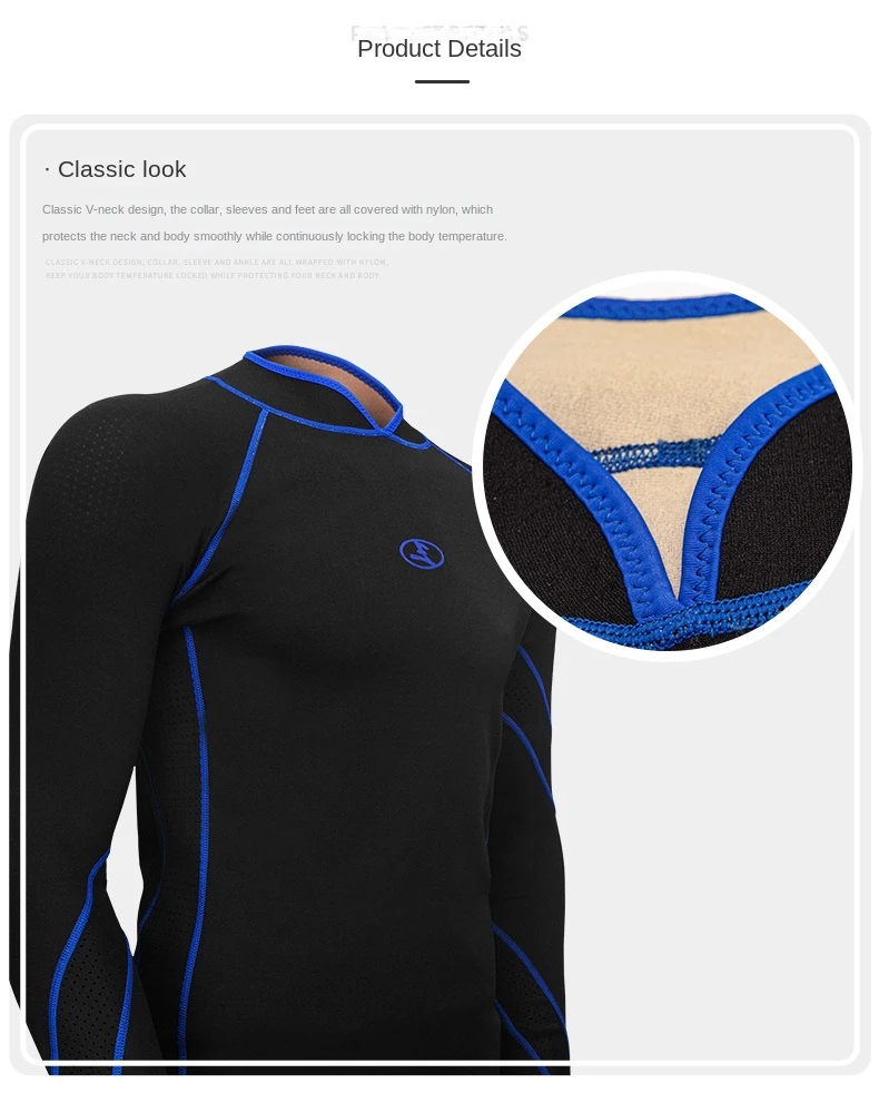 Custom Breathable Wetsuit Top And Pants Set 2mm Punched CR Neoprene Double-sided Nylon Men Split Wetsuit
