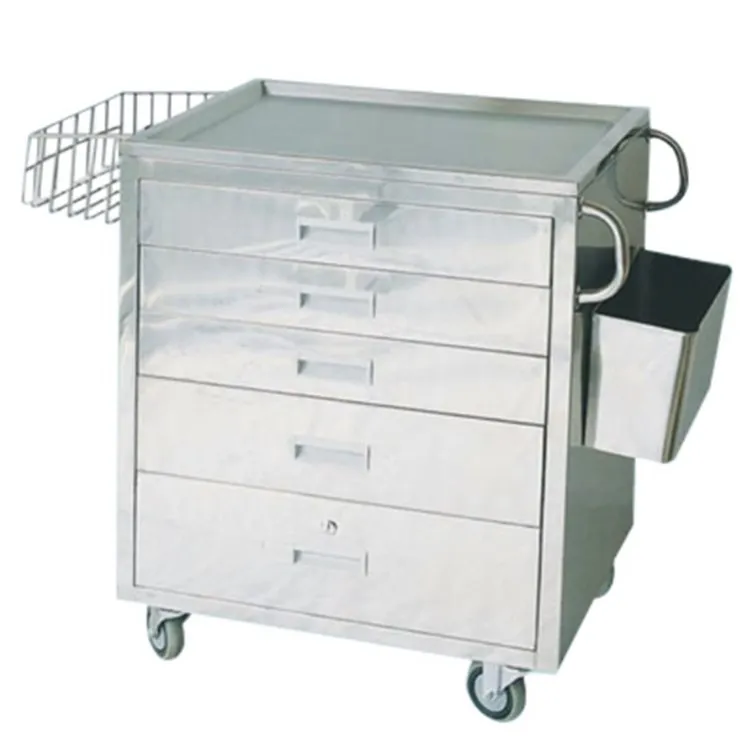 
Medical Equipment Hospital Clinic First-Aid Treatment Trolley Medical Anaesthesia Emergency Cart 