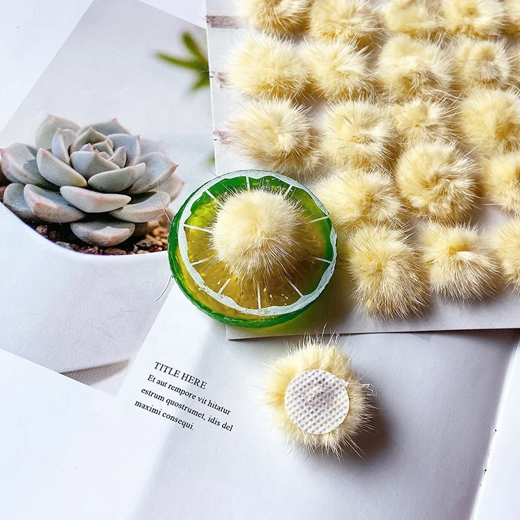 3cm 1Inch Colorful Faux Mink Hair Craft Pom Faux Fur Poms Balls for Hobby Supplies DIY Creative Crafts Party Decorations