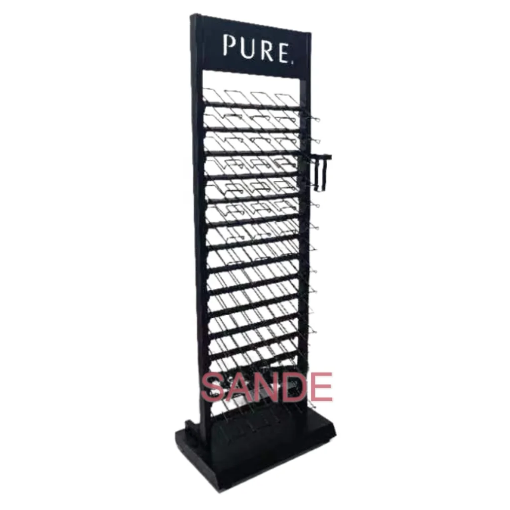 SANDE Hot Sale Metal Ceramic Sample Showroom Floor Stands Granite Marble Shelf Modern Display Shelf