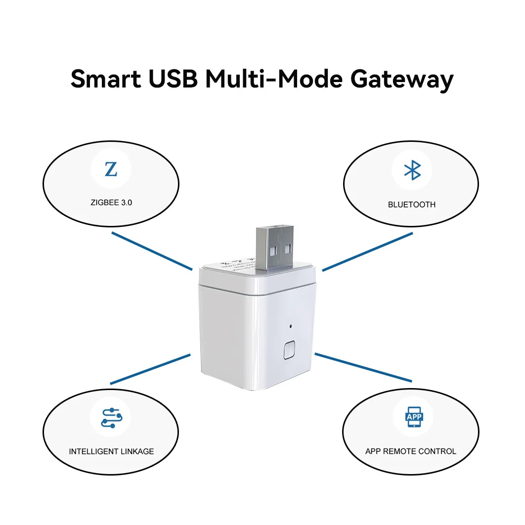 USB SmartTuya Zigbee 3.0 Gateway Adapter Wireless Control Smart Plug Works with Alexa Google-Voice Control