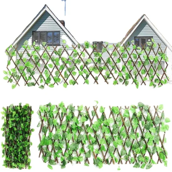 Expandable Garden Fence Privacy Screen for Balcony Patio Outdoor,Decorative Faux Ivy Fencing Panel