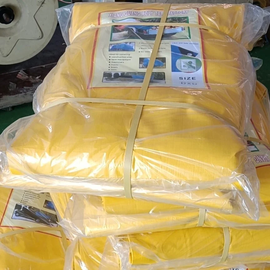 Plastic Canvas Sheets Yellow Color PE Tarpaulin Uganda Market 100% Waterproof High Quality Agricultural Material