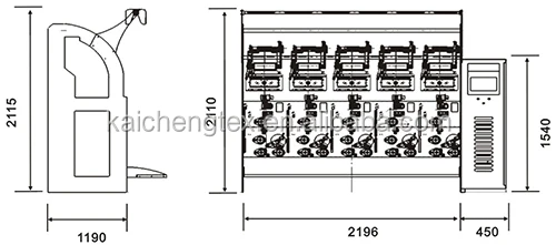Filament winding KC215B yarn winding machine automatic cone bobbin winder machine