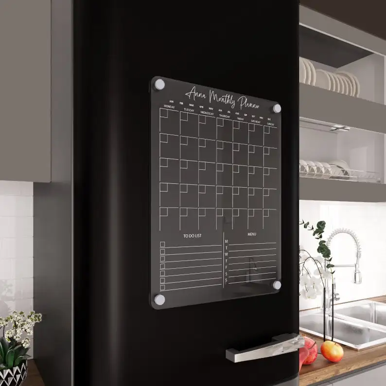 Custom Daily Weekly Monthly Magnetic Calendar Planner Dry Erase Board Set Whiteboard Acrylicmagnet Calender Fridge