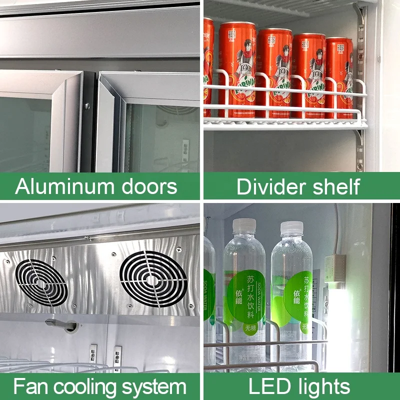 Display refrigerator glass door big capacity back bar cooler beverage fridge drinks showcase freezer