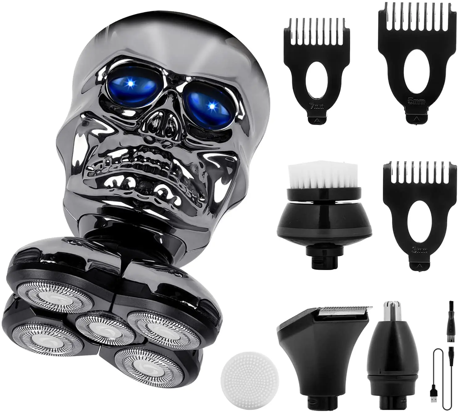 PRITECH Private Label Washable Rechargeable Plug and Play 5 in 1 Shaver  Grooming Kit for Men