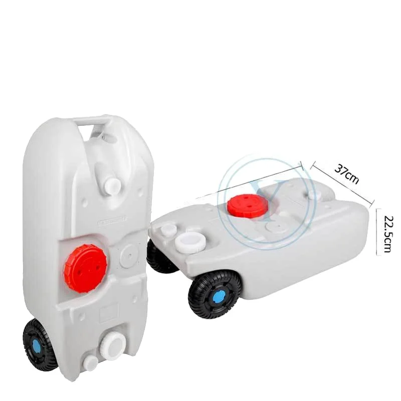 New rotational plastic water tank RV water purification slop tank car accessories PE Processing of mobile bucket with wheels