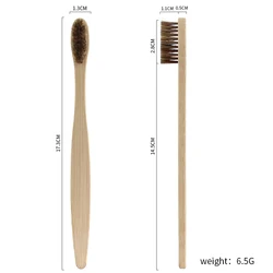 Wholesale 100 % Healthy Eco Organic Charcoal Boar Bristle Flat bamboo toothbrush with BPA free
