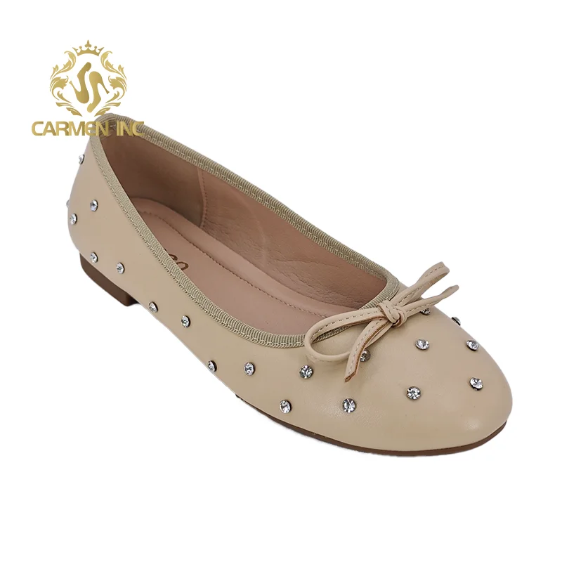 737-9  Ballet Flat Shoes Elegant Round Toe Black Silver Mesh Women Mary Jane Ballerina Shoes With Crystal