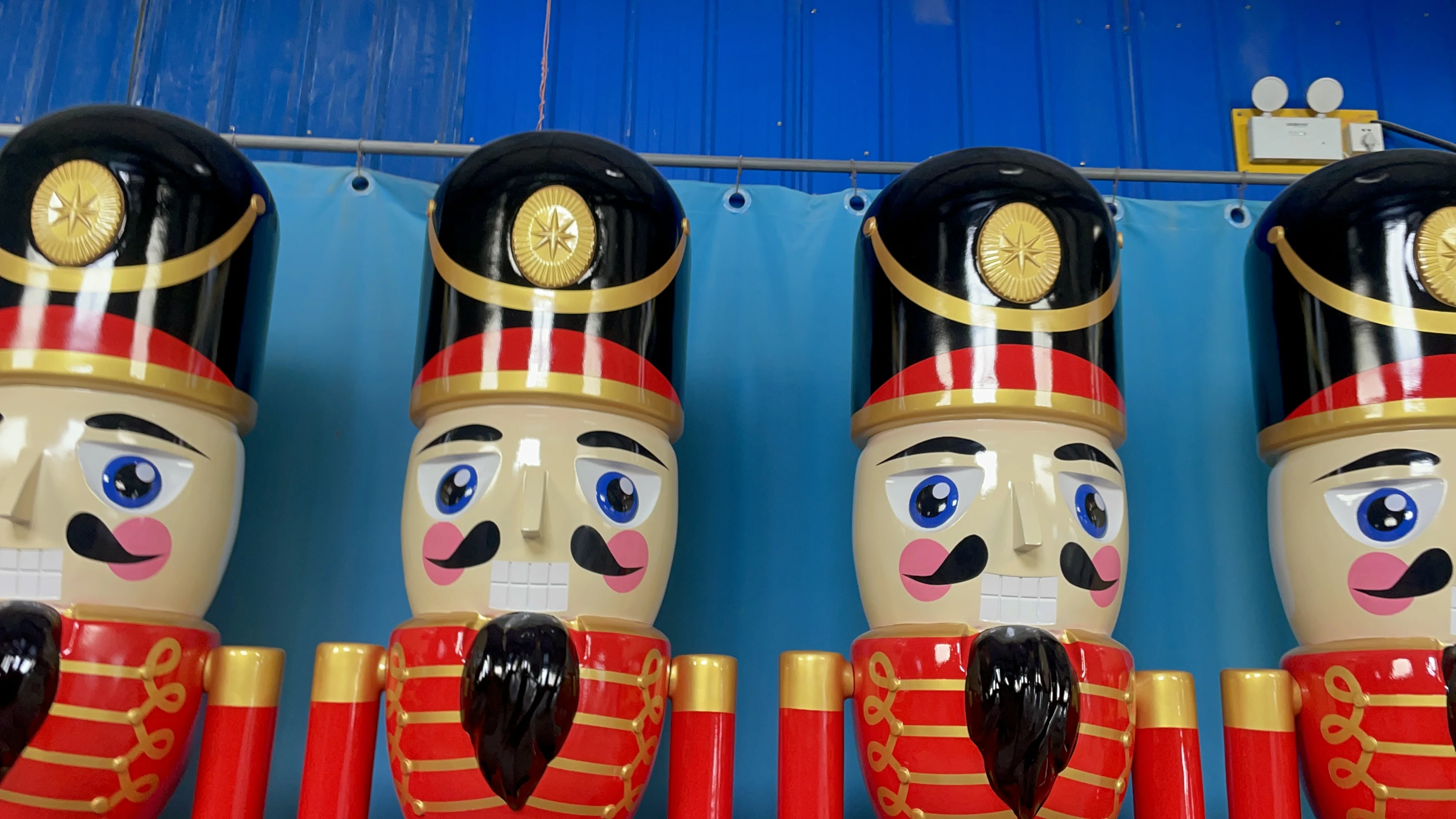 new style car paint nutcracker christmas resin sculpture /xmas nutcracker christmas 6ft/fiberglass christmas nutcracker soldier