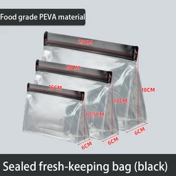 Household Customizable Keep fresh Sealed bag Upright UP PEVA plastic bag Reusable Freezing Food Zipper bag