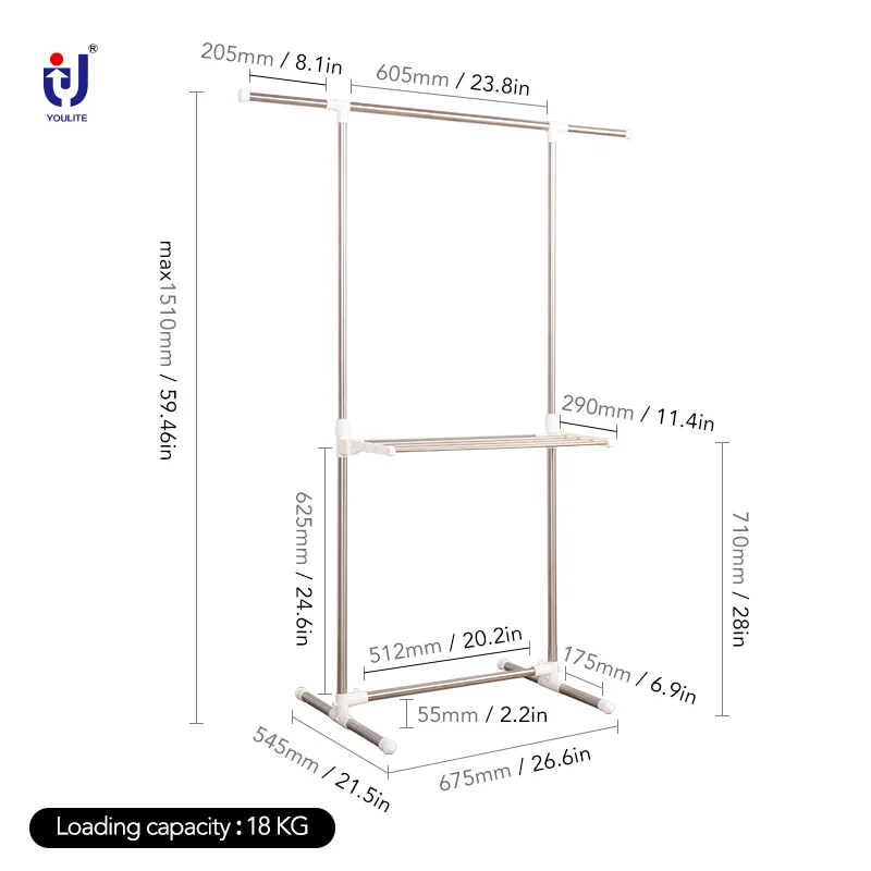 Indoor and outdoor 2 Tier Collapsible Laundry Dryer 3 Layer folding Clothes Drying Rack