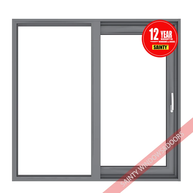 Aluminum sliding double glazed window with cyclone mesh in factory price