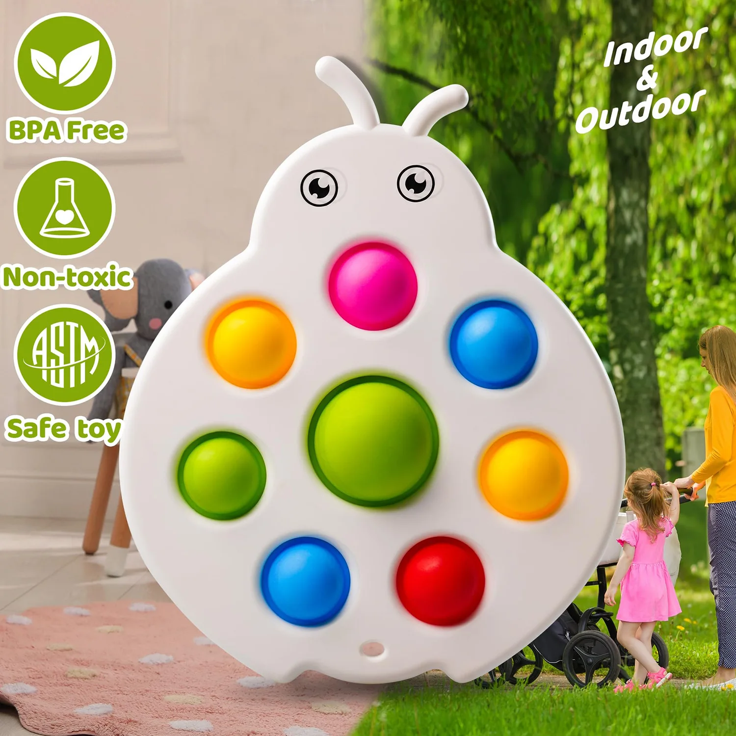 Baby Finger Toy Toddler Fidget Toy Push Pop Bubble Sensory Stress Relief  Early Educational Toys