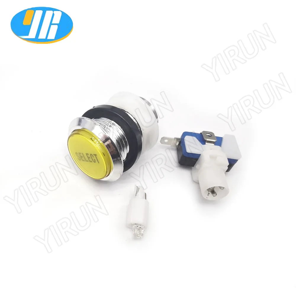 Chrome Plating 12V 33mm LED Illuminated Push Buttons With Micro Switch for Arcade Machine Games Mame Jamma Parts