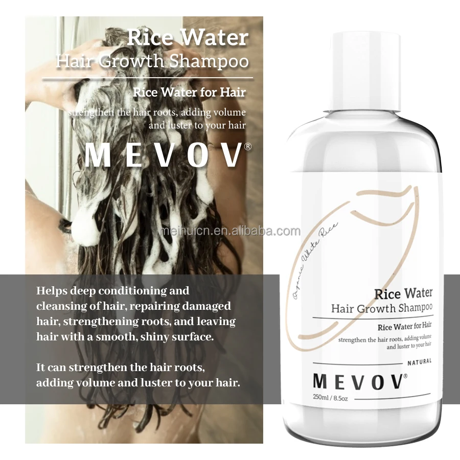 Private Label Shampoo Natural Rice Wash Water Hair growth Anti Hair Loss Shampoo And Conditioner Treatment Set Rice Water