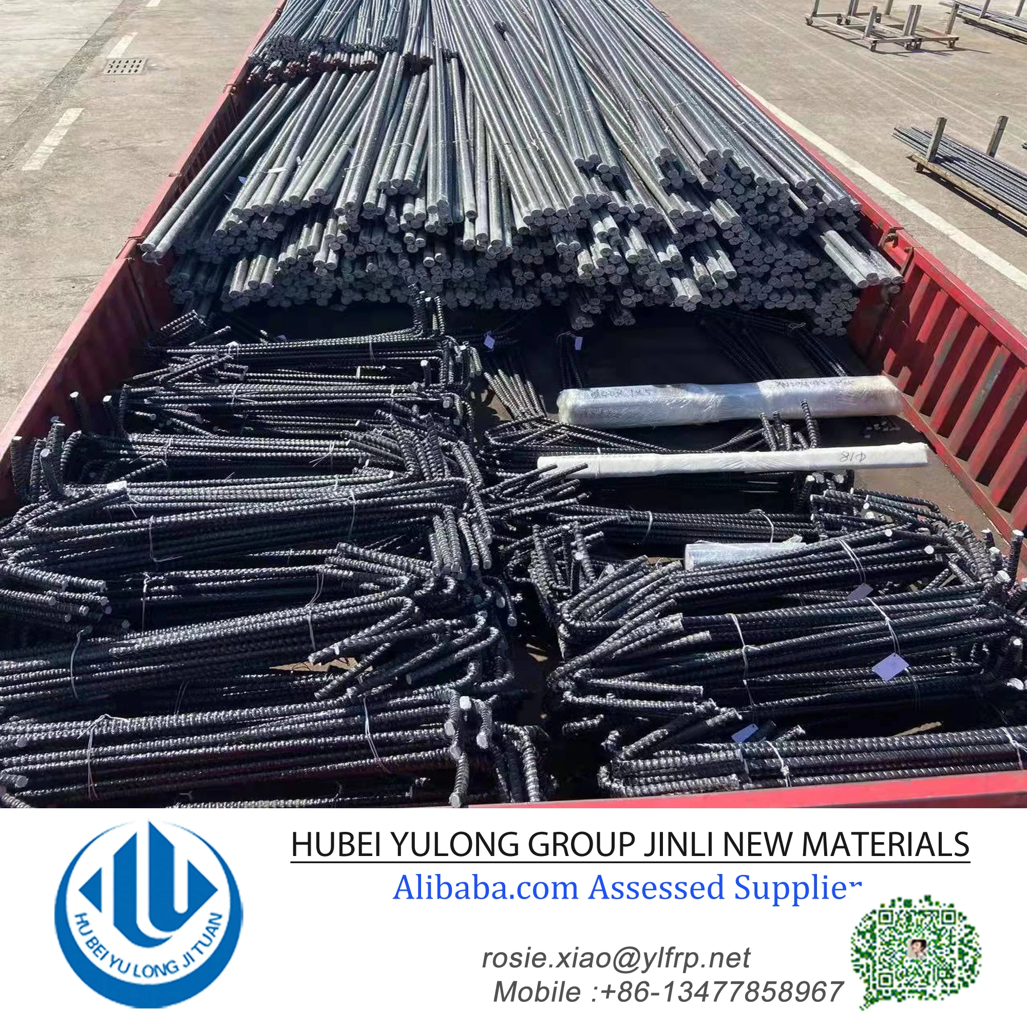 High Tensile Strength Basalt Fiber Rebar Bend Deformed BFRP Bar for Road concrete reinforcement