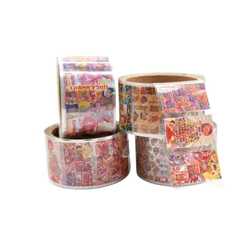 Custom Sticker Die Cut Decal Stickers Waterproof Cartoon Holographic Stickers Rainbow Laser Vinyl Customized Packaging Printing