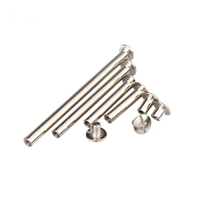 Slotted flat rivet head chicago screw