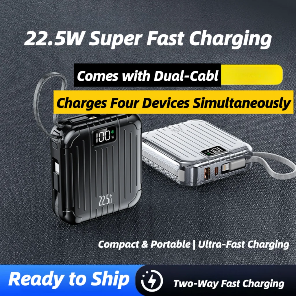 Mini Fast Charging Powerbank Comes With Its Own Cable Fast Charging Portable Advanced Mobile Power Supply