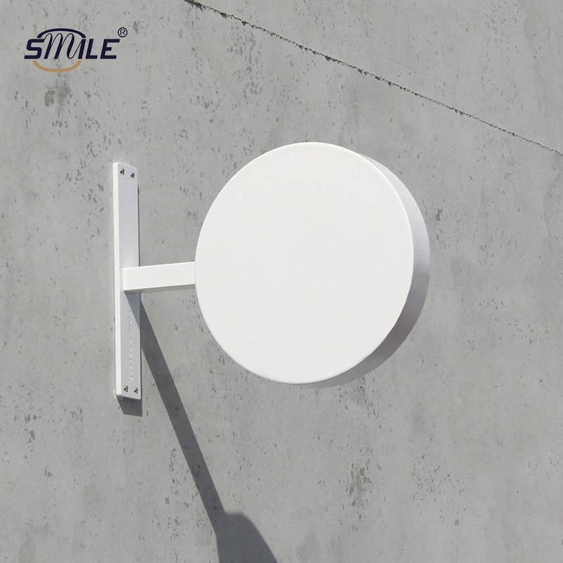 SMILE custom double-sided iron sign garden metal round sign