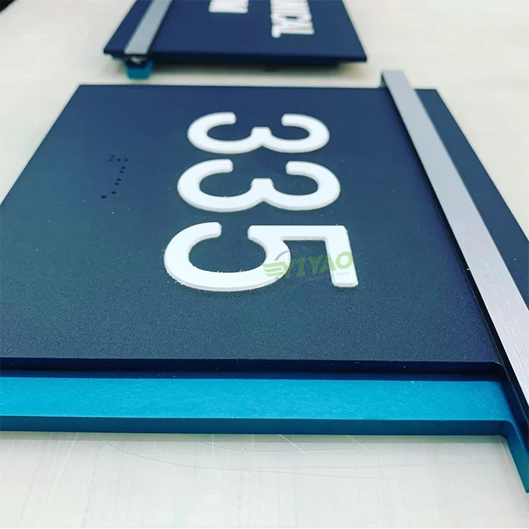 YIYAO embossed door number plate sign