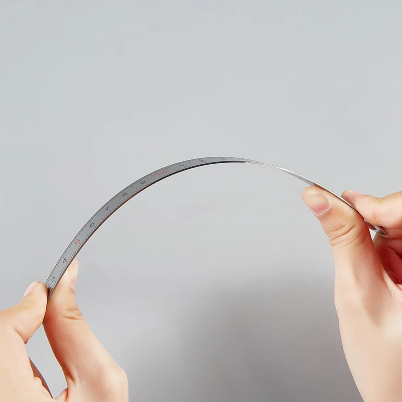 Baoke Straight Laser Etched Metal Ruler Custom Straight Steel Scale Ruler Drawing Multifunctional 20cm Metal Ruler